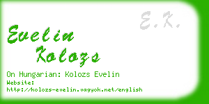 evelin kolozs business card